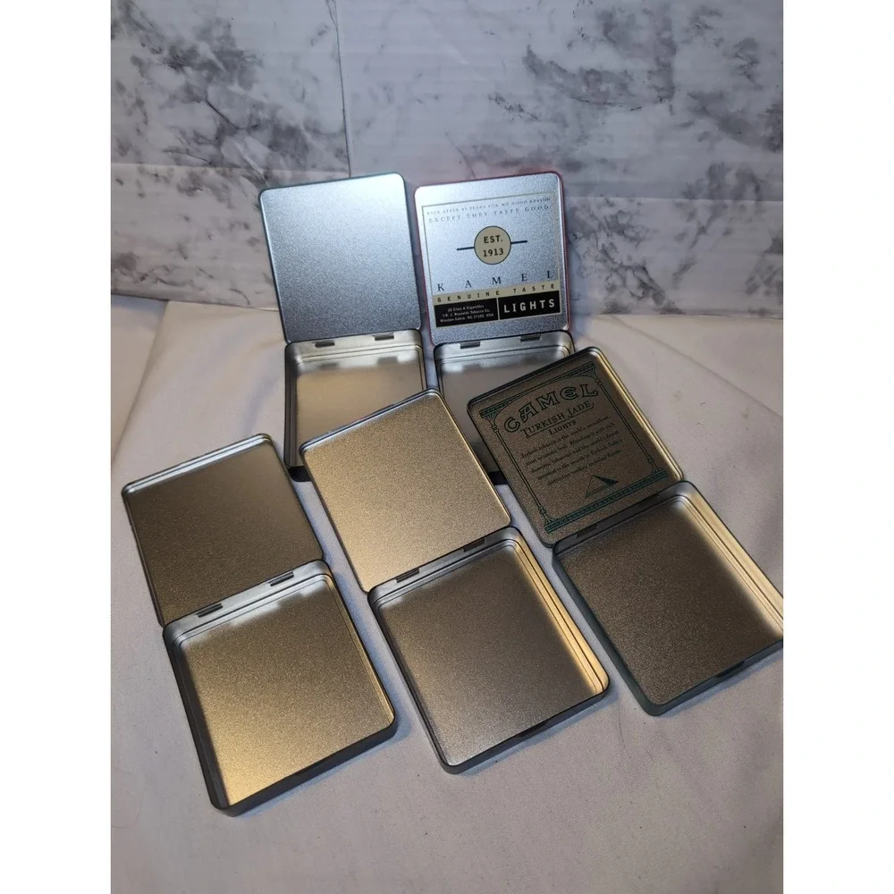 5x Vintage Camel Cigarette Tins Empty Collectible Tins 3